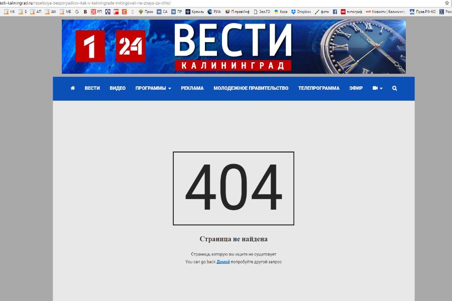 С сайта ГТРК «Калининград» удалили новость о «недружелюбном» воскресном митинге