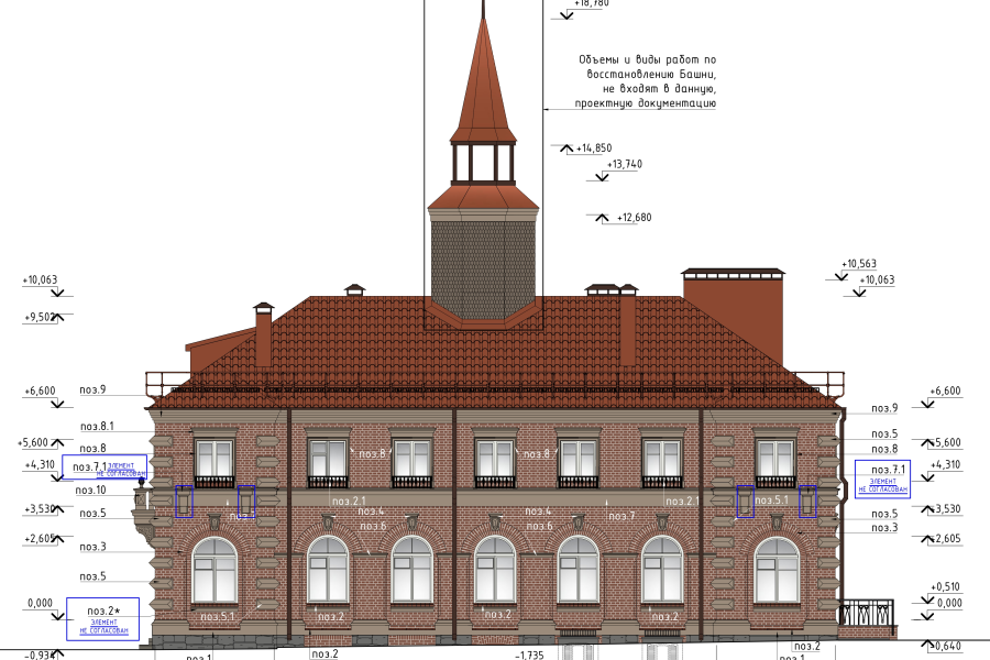 В Железнодорожном планируют восстановить шпиль на здании ратуши в следующем году (фото)