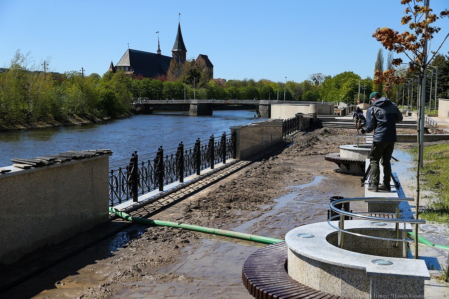 Мэр: затопление не повлияет на гарантийный ремонт набережной Трибуца