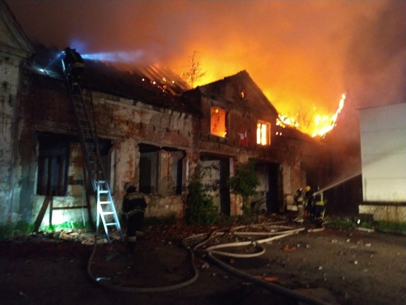 Ночью на Правой набережной произошёл пожар в немецком доме