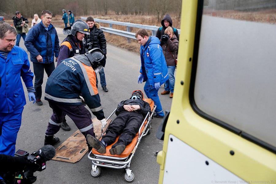 ДТП со зрелищным финалом: под Калининградом прошли учения спасателей