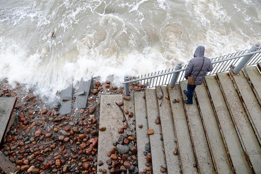 Штормовые селфи: ураган в Светлогорске (фото)