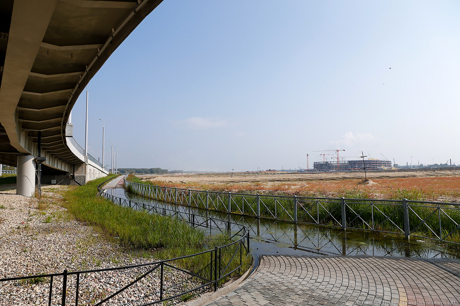 Дорожка для водного велосипеда: как тонут окрестности стадиона в Калининграде