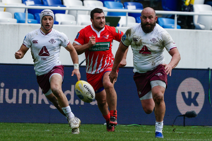 На стадионе «Калининград» снова сыграли в регби. Вот как Россия проиграла Грузии