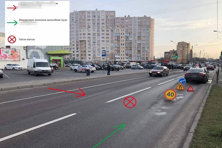 У «Виктории» на Гайдара сбили мужчину, который перебегал дорогу вне перехода