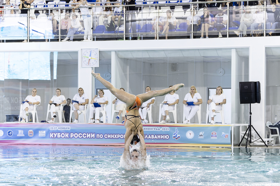 Брызги и грация: в Калининграде разыгрывают Кубок России по синхронному плаванию (фото)