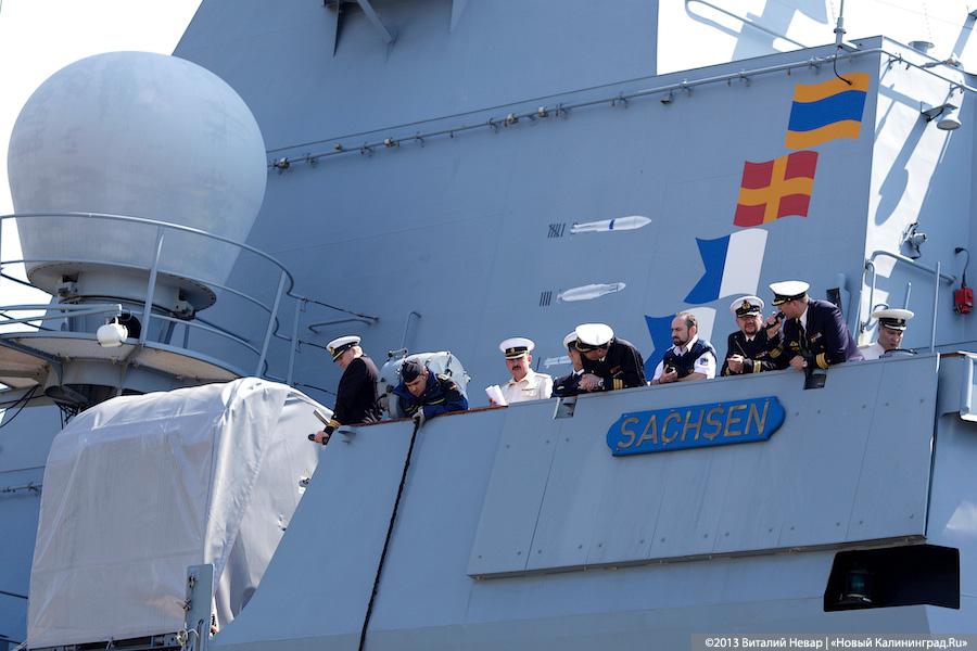 Немножко Саксонии: в военную гавань Балтийска прибыл новейший немецкий фрегат «Заксен» (+фото)