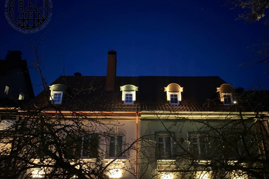 В Железнодорожном тестируют подсветку зданий (фото)