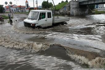 Ситуация с ливнями и подтоплениями в Калининграде признана чрезвычайной