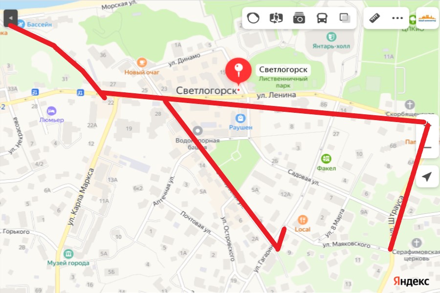 В центре Светлогорска в субботу перекроют дороги для транспорта (схема)