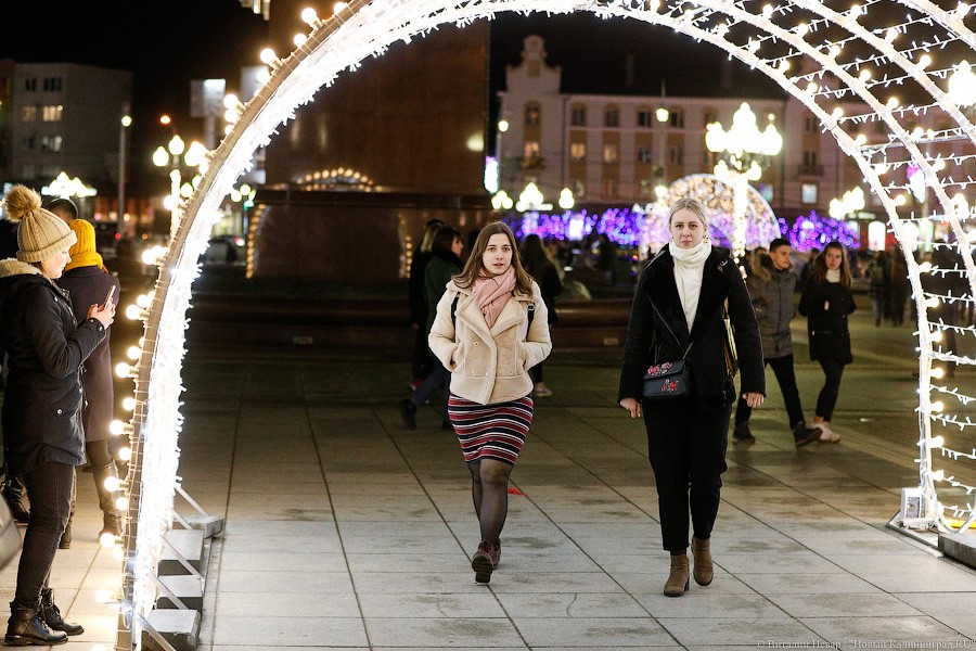 Открути оленю ушко: центр Калининграда украсили к Новому году (фото)