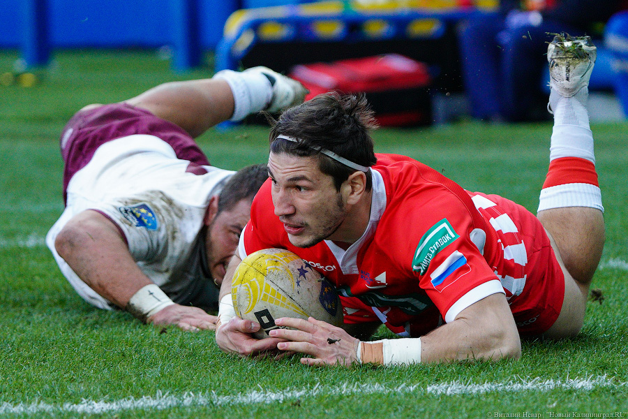 На стадионе «Калининград» снова сыграли в регби. Вот как Россия проиграла Грузии