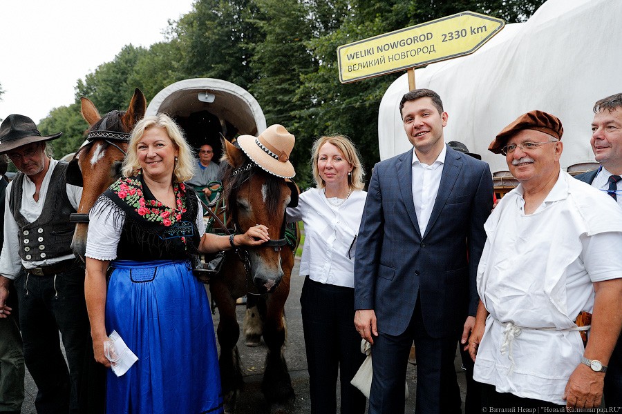 «Титаны» в Калининграде: фоторепортаж прибытия международного конного похода