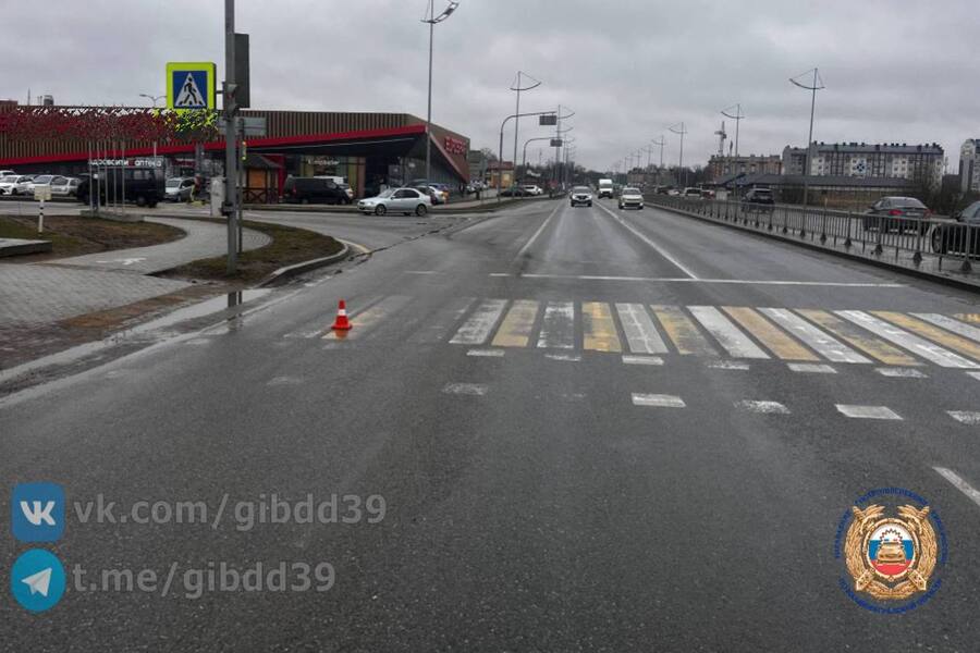 В Гурьевском районе на пешеходном переходе сбили 10-летнего ребёнка