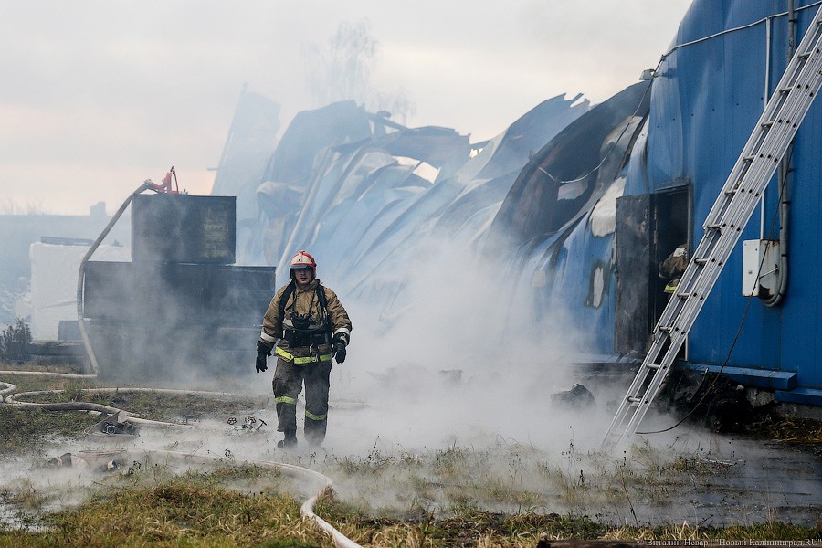 Огненное утро: как калининградские пожарные спасали винный склад