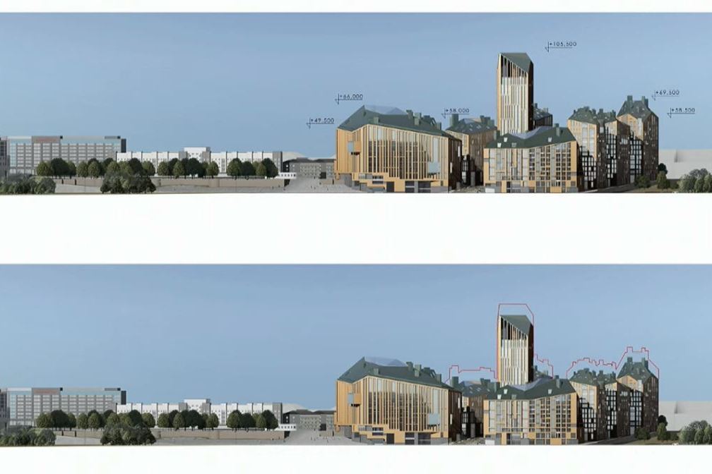 Стометровая башня: архитекторы презентовали проект застройки территории у Дома Советов (фото) (видео)