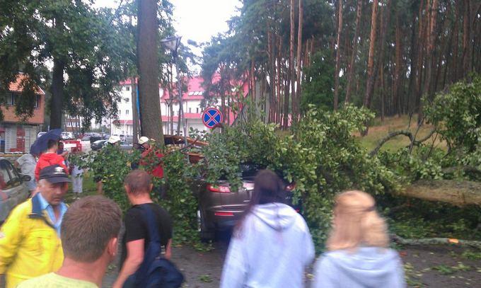 Шторм в Литве: на пляже Ниды ветер поднял в воздух коляску с ребенком (фото)