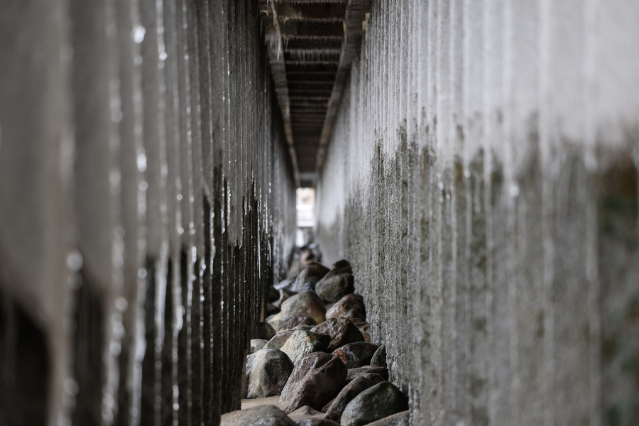Мороз и море: как стихия украсила променад в Зеленоградске (фото)