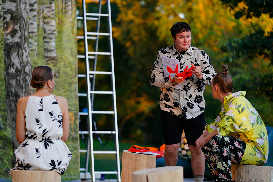 Сентябрьская «Гроза»: калининградский Драмтеатр сыграл спектакль на Верхнем озере