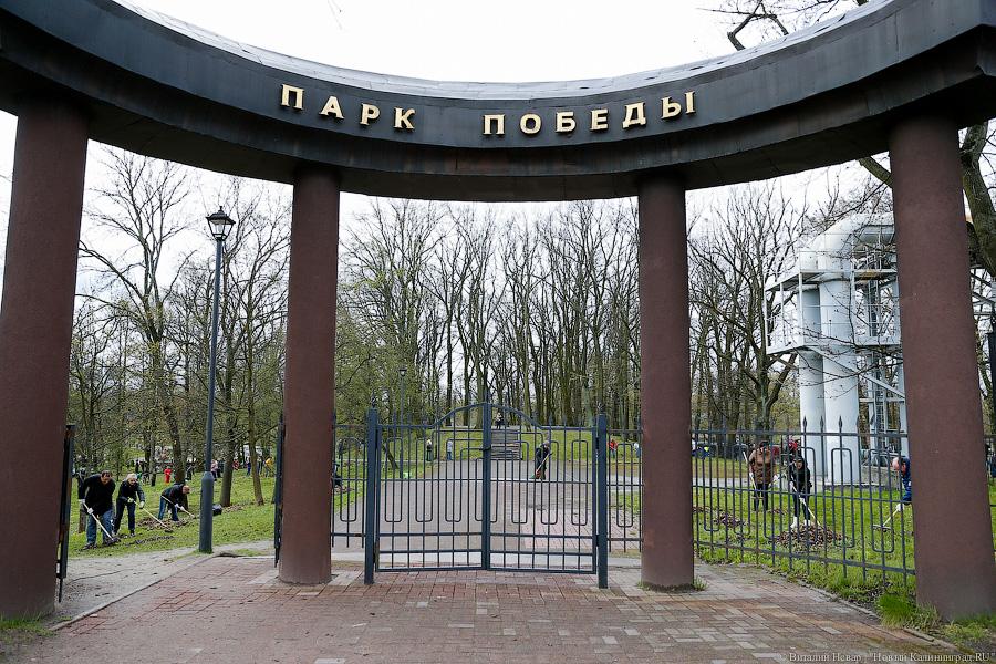 Селфи с граблями: в парке Победы прошёл общегородской субботник