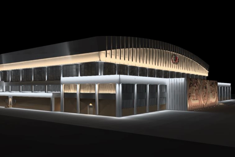 Власти показали варианты подсветки спорткомплекса «Юность» (фото) (видео)