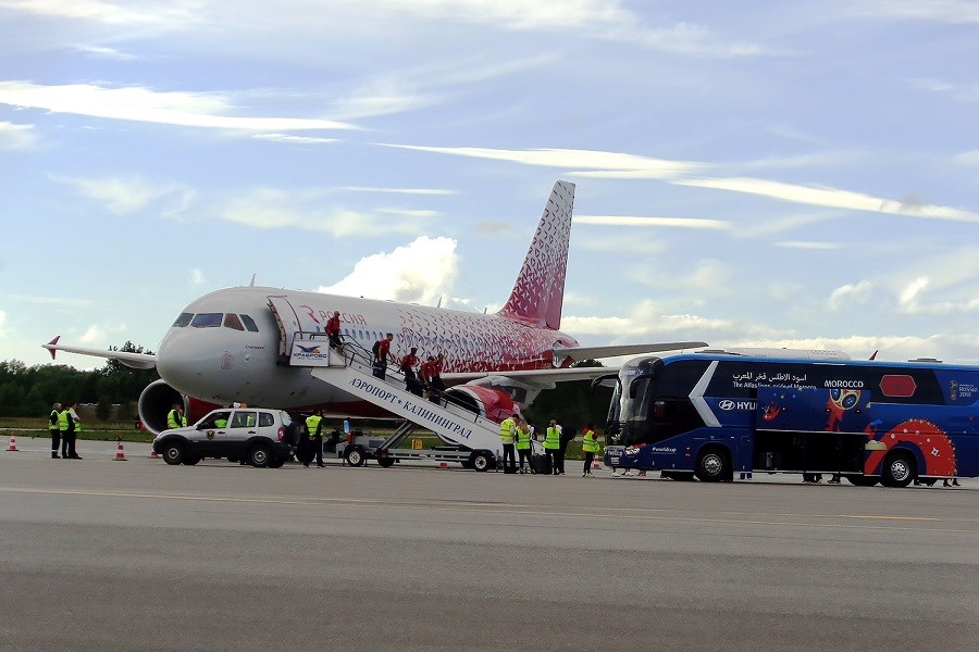 В Калининград прибыли футболисты сборной Марокко