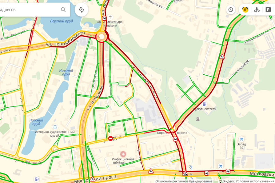 3 ДТП привели к дорожному коллапсу в районе пл. Василевского — Московского проспекта