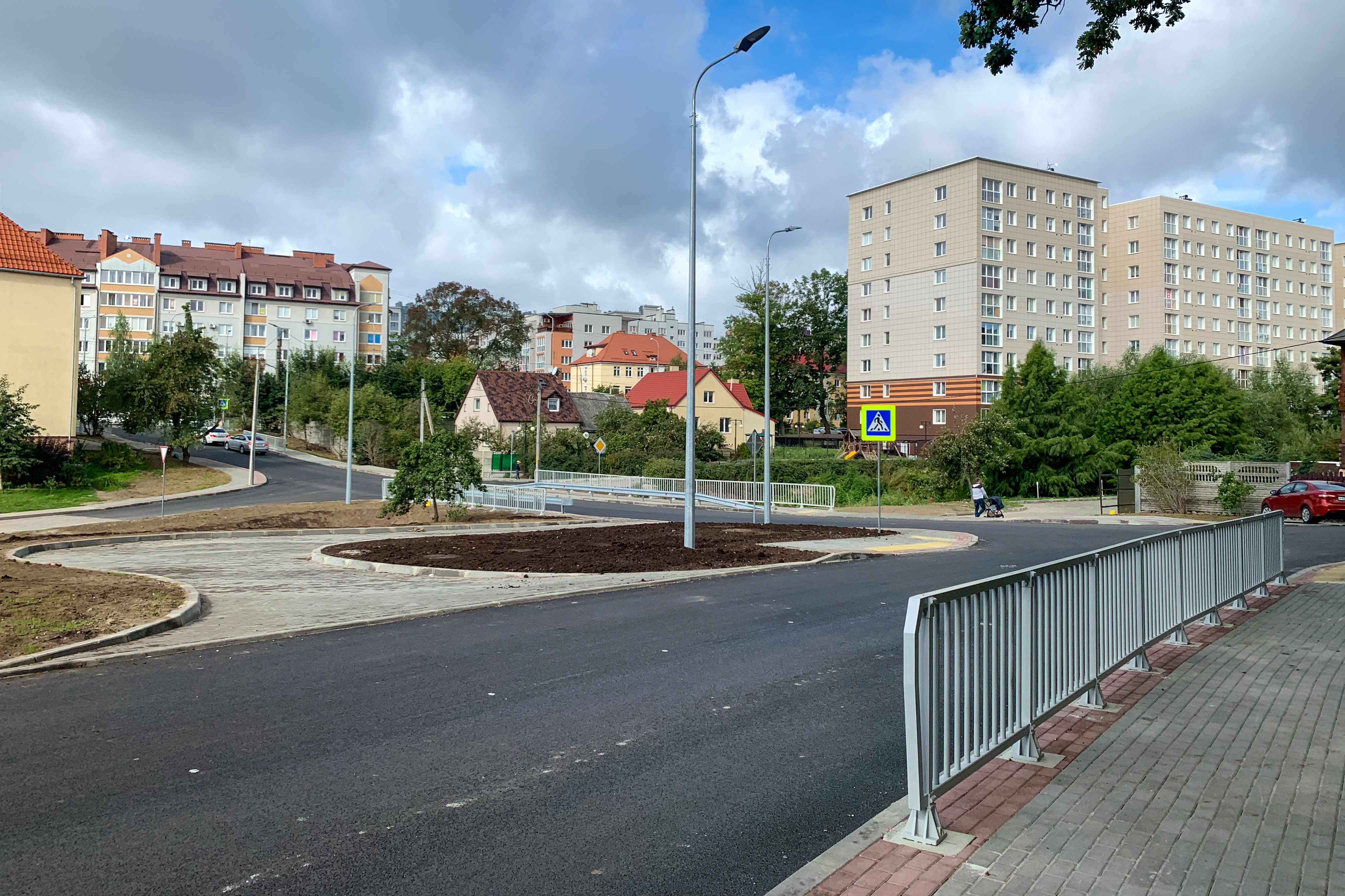 13 сентября: «ребус» для пешеходов на новой улице Дачной в Калининграде