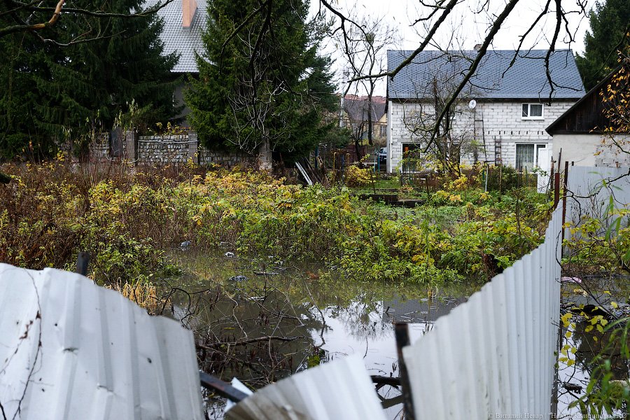 Водный мир на Орудийной: в Калининграде тонет в болоте жилой дом