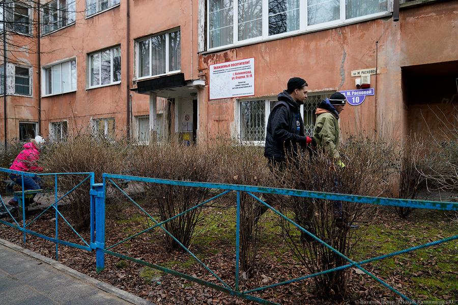 Теория целых окон: волонтеры пытаются спасти здание на Расковой с помощью уборки (фото)