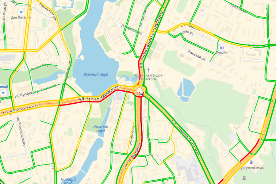 Кольцо на Василевского «встало» из-за очередного ДТП (фото)