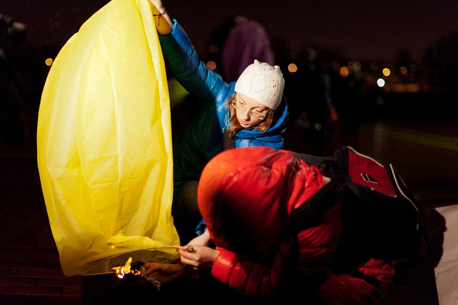 «Город дирижаблей»: фоторепортаж с флешмоба, посвященного встрече весны