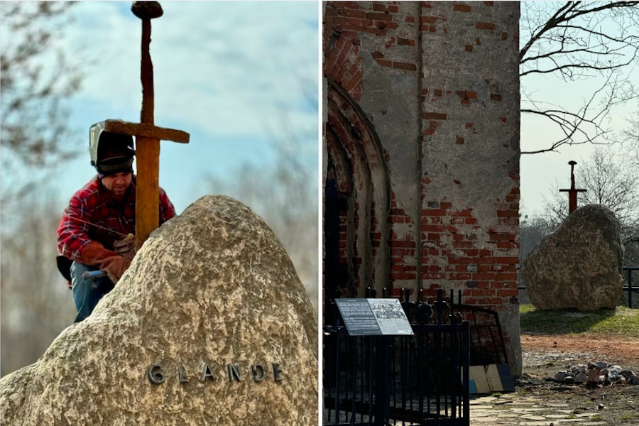 В Калининградской области поставили памятник вождю пруссов (фото)