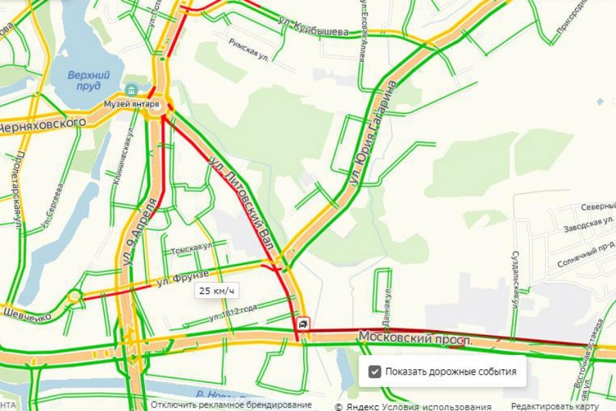 Московский проспект и Литовский вал «встали» из-за ДТП на перекрестке (карта)