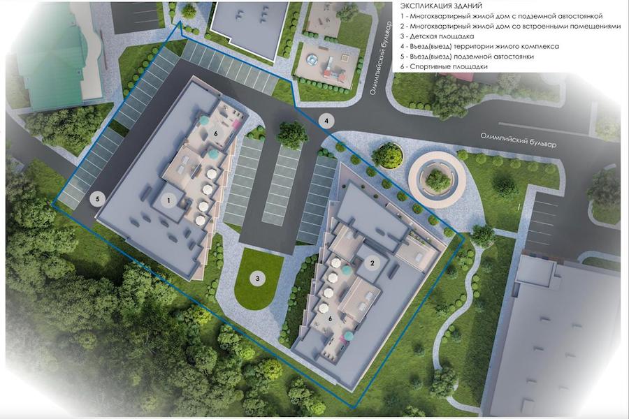 В Светлогорске на Олимпийском бульваре планируют построить семиэтажный ЖК