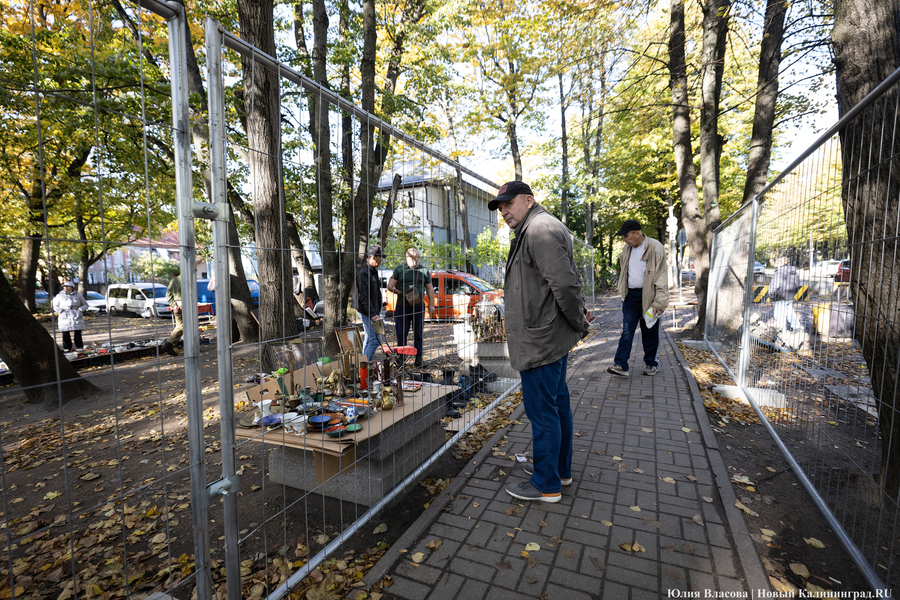 «Блошка» за решёткой: торговцев на Пролетарской отгородили от пешеходов (фото)