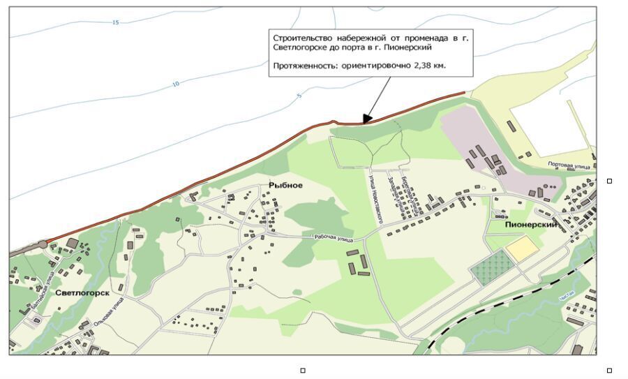 В Пионерском рассчитывают, что променад до Светлогорска создаст «пляжную агломерацию»