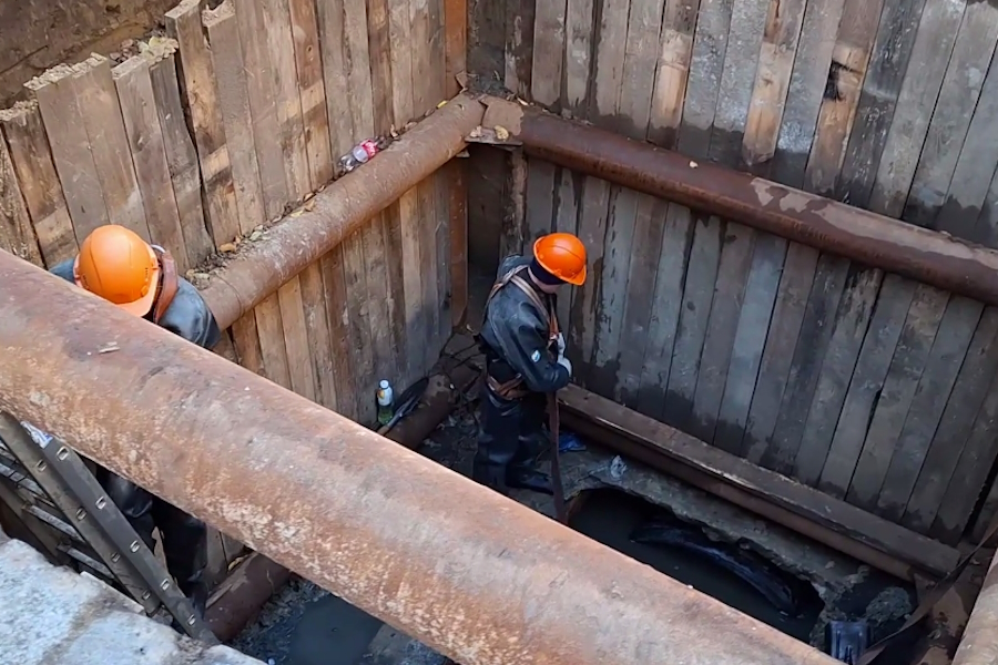 В Калининграде завершили капремонт коллектора на ул. Радищева