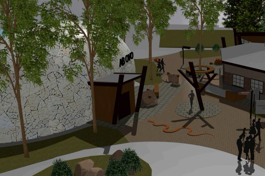 В зоопарке хотят построить павильон-яйцо (эскиз)