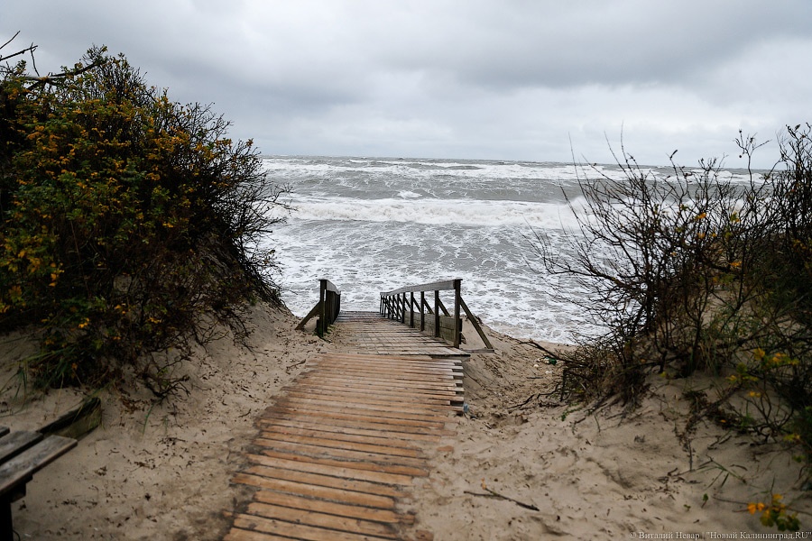 У моря погода: как Зеленоградское побережье переживает шторм