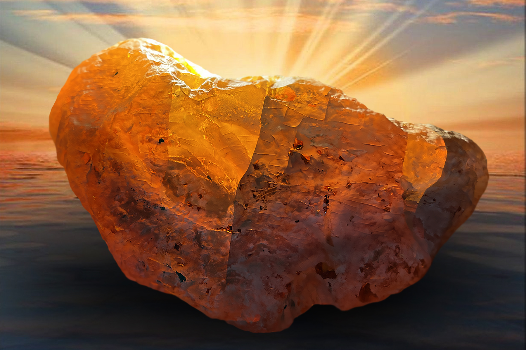 На Янтарном комбинате добыли самородок «Яблочный» весом почти 1,2 кг (видео)