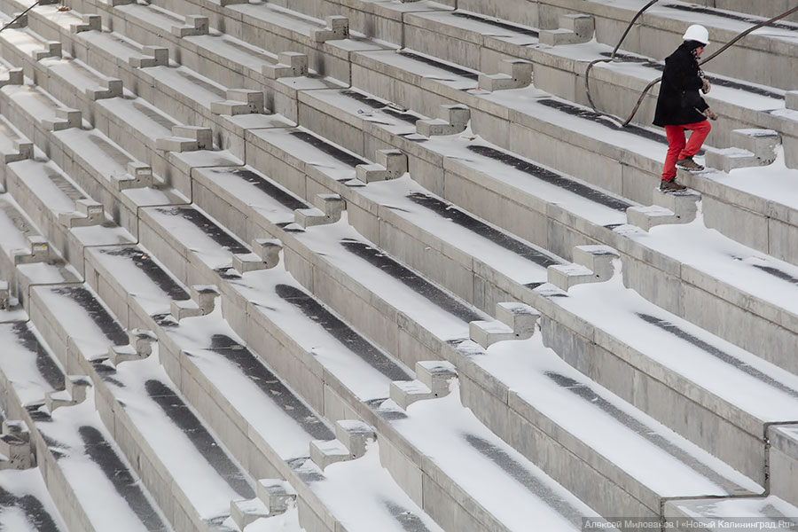 «Яркие, чёткие контуры»: каким увидел строящийся стадион в Калининграде Цуканов