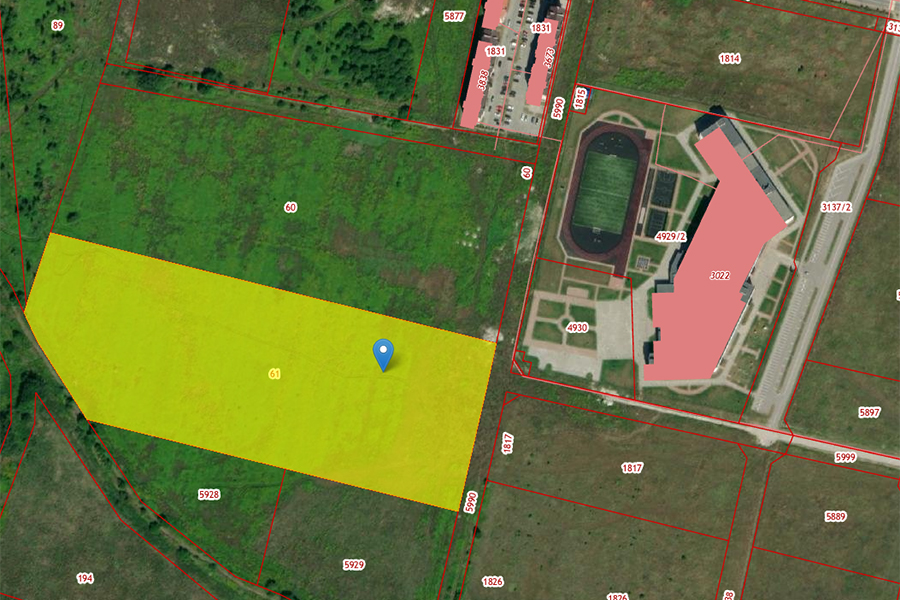 Скриншот публичной кадастровой карты