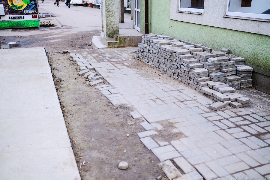 Плитка на плитке: как выглядит центр Зеленоградска во время реконструкции (фото)