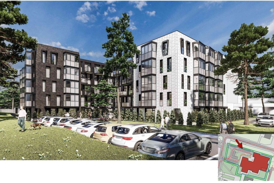 В Светлогорске напротив администрации планируют построить пятиэтажную гостиницу (фото)