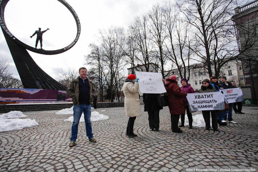 «Хватит защищать камни»: пикет «зелёных» в защиту «леса Теодора Кроне»