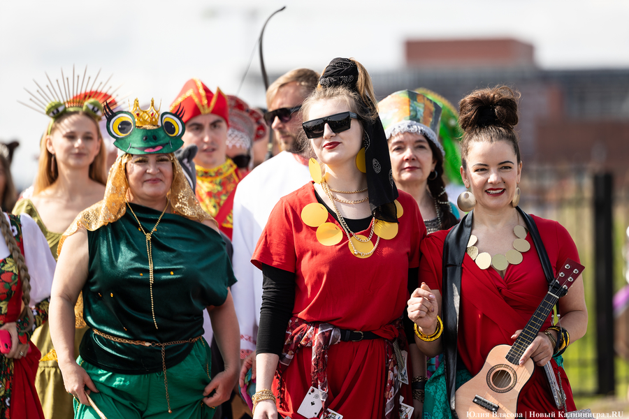 Царевны и богатыри на сапах: как в Калининграде прошёл костюмированный заплыв (фото)