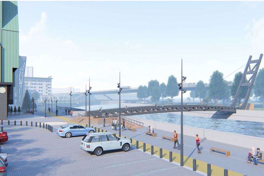 Начало строительства пешеходного моста у СК «Юность» в Калининграде перенесено