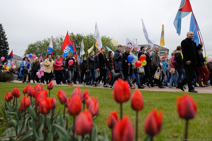 Холодный Первомай: как в Калининграде прошла традиционная демонстрация