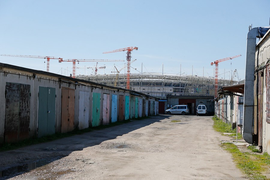 В Калининграде затопило гаражное общество на Острове около стадиона (фото)
